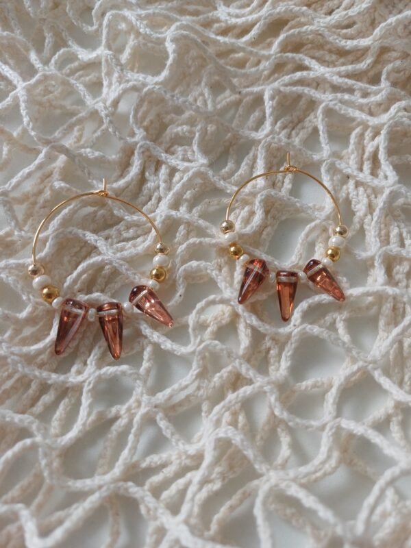 Boucles d'oreilles en perles de verre