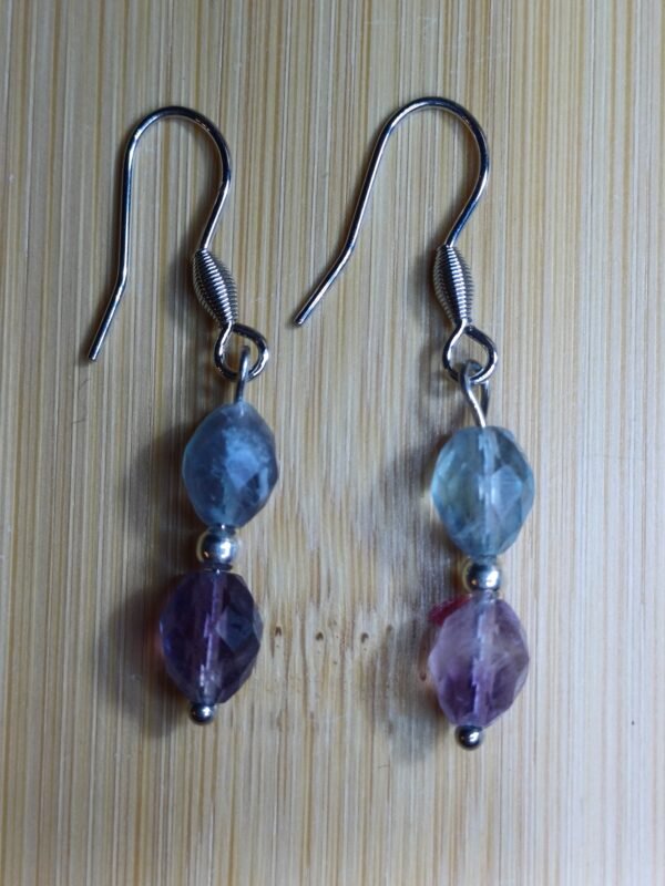 Boucles d'oreilles en Fluorite