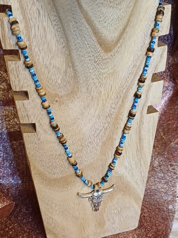 Collier Perle de Verre et Bois