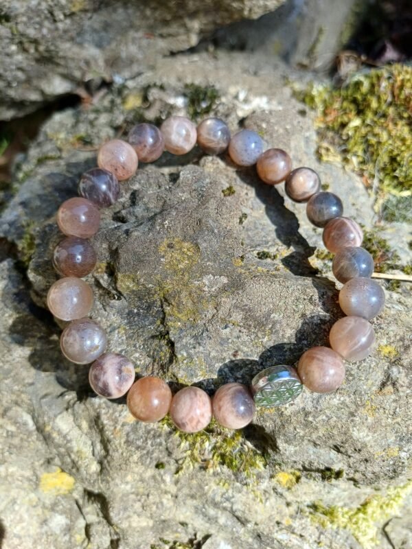 Bracelet en Pierre de Lune Noire