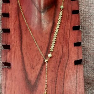 Collier acier inoxydable et perles de Grenat Vert