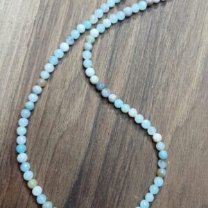 Collier d'Amazonite et acier inoxydable doré
