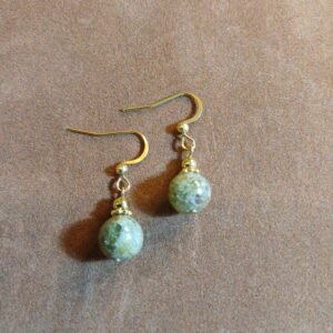 Boucles d'Oreilles de Grenat Vert