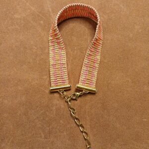 Bracelet tissé en perles de Miyuki, orangé, de 10 mm